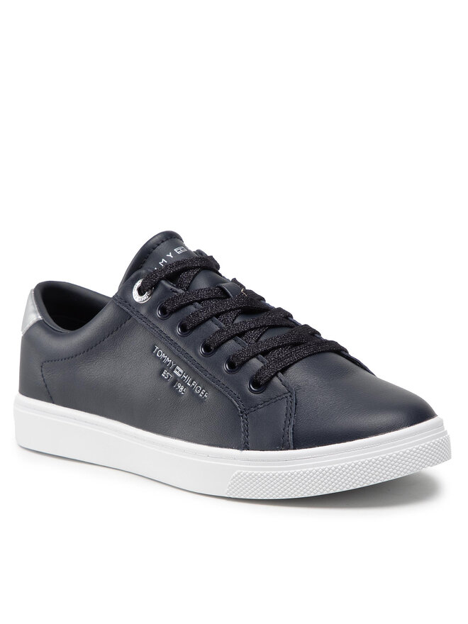 Tommy Hilfiger Сникърси Tommy Hilfiger Th Shiny Laces Sneaker FW0FW06147 Тъмносин