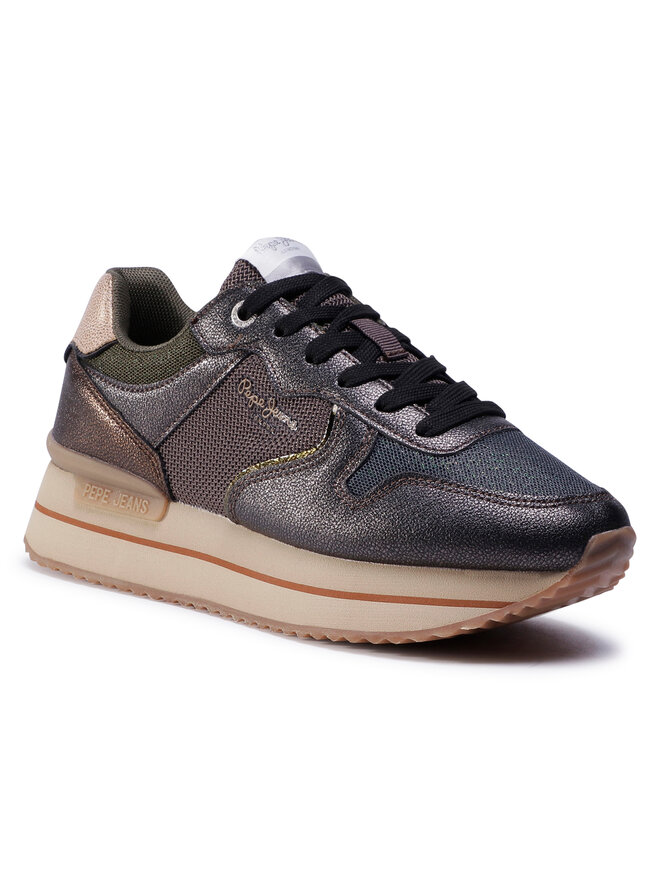 Sneakersy Pepe Jeans Rusper City PLS31068 Brązowy | eobuwie