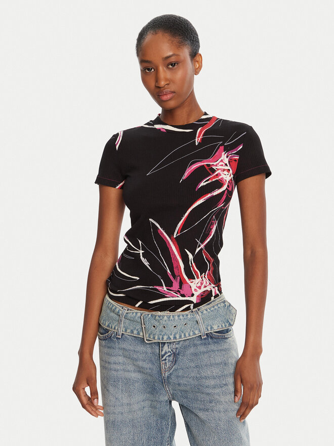 Desigual Desigual Camiseta Lala 25WWTK16 Negro Regular Fit