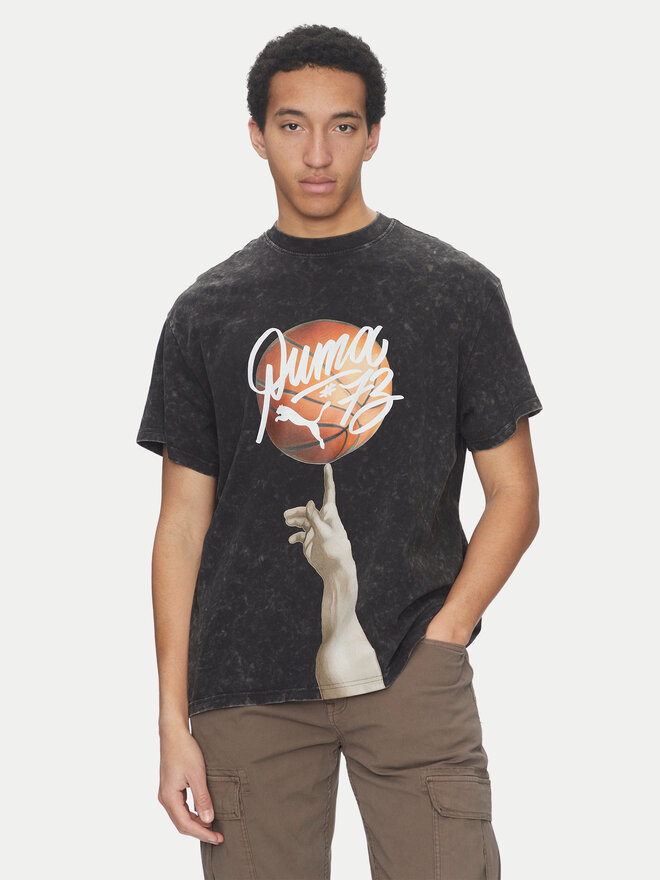 Puma Puma Marškinėliai Dylan Exhibit 630475 Juoda Regular Fit