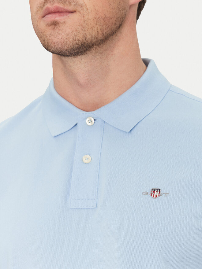 Gant Gant Поло Shield Piqué 2210 Блакитний Regular Fit