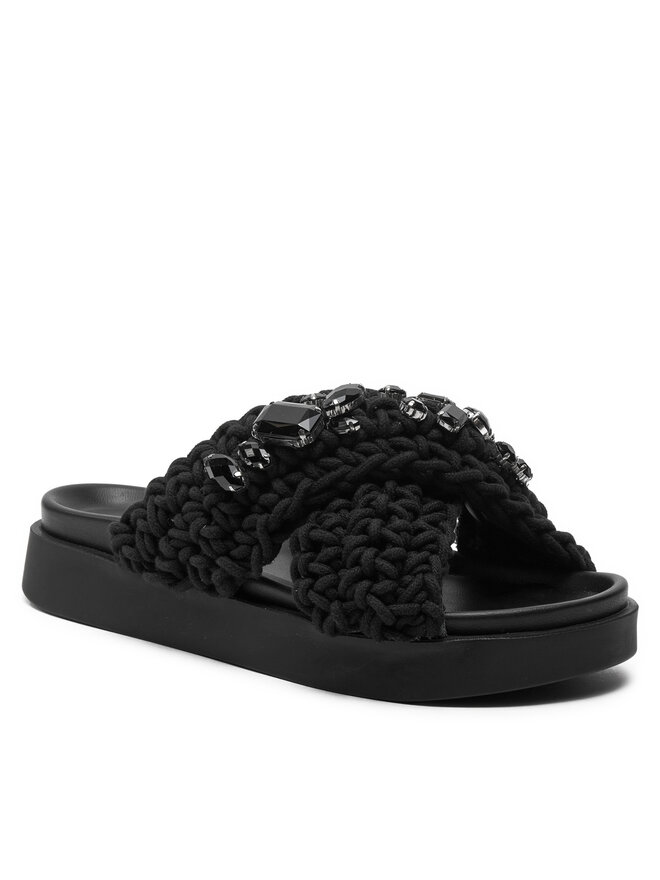 Inuikii Šľapky Inuikii Woven Stones 70104-106 Čierna