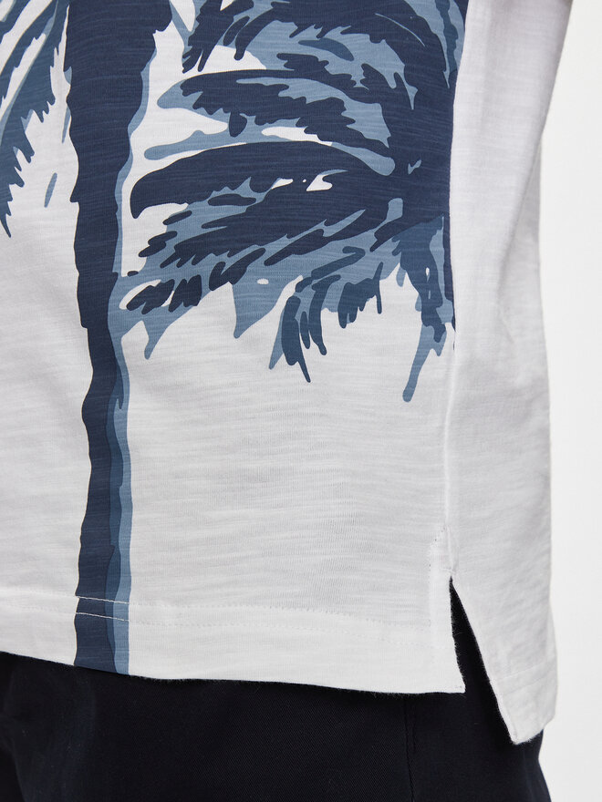 Tommy Hilfiger Tommy Hilfiger Pólóing Palm Print MW0MW34758 Fehér Regular Fit