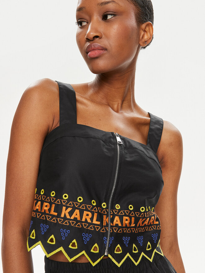 KARL LAGERFELD KARL LAGERFELD Top 241W1611 Schwarz Regular Fit