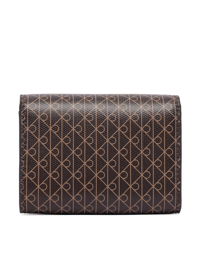 Calvin Klein Geldbörse Calvin Klein Emblem Aop Flap Coin Wallet LV04F1226G Braun