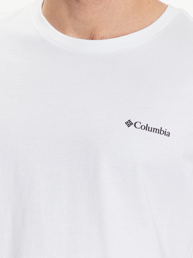 Columbia Columbia Marškinėliai Basic Logo 1680053 Balta Regular Fit