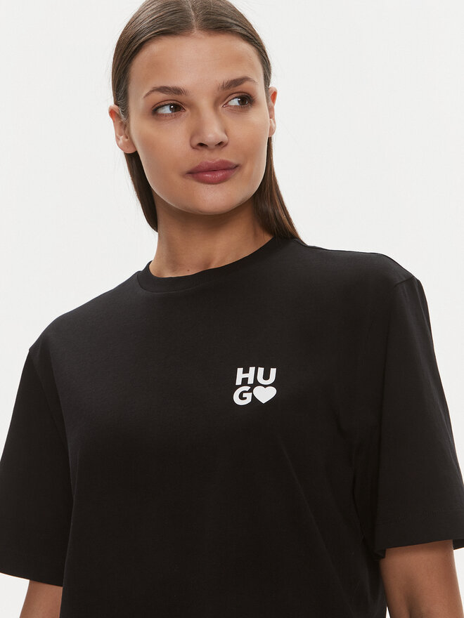 HUGO Hugo T-Shirt Dashire_4 50489198 Μαύρο Regular Fit