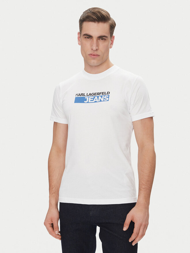 Karl Lagerfeld Jeans Karl Lagerfeld Jeans T-Shirt A2M17074 Λευκό Regular Fit