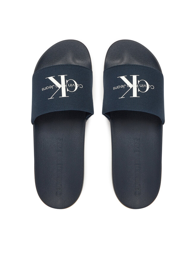 Calvin Klein Jeans Šľapky Calvin Klein Jeans Slide Monogram Cv YM0YM01271 Tmavomodrá