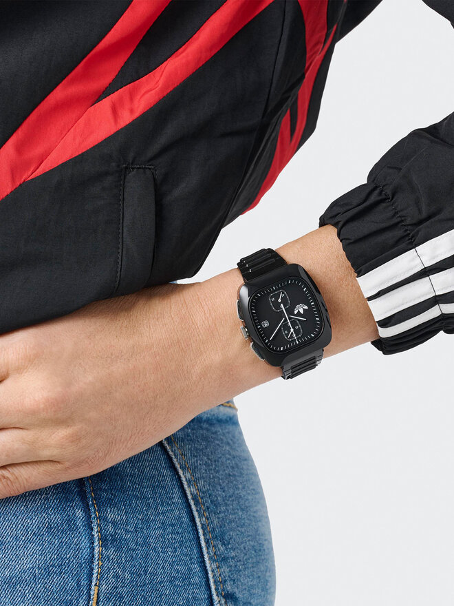 adidas Zegarek adidas Retro Wave Two Chrono AOSY24533 Czarny