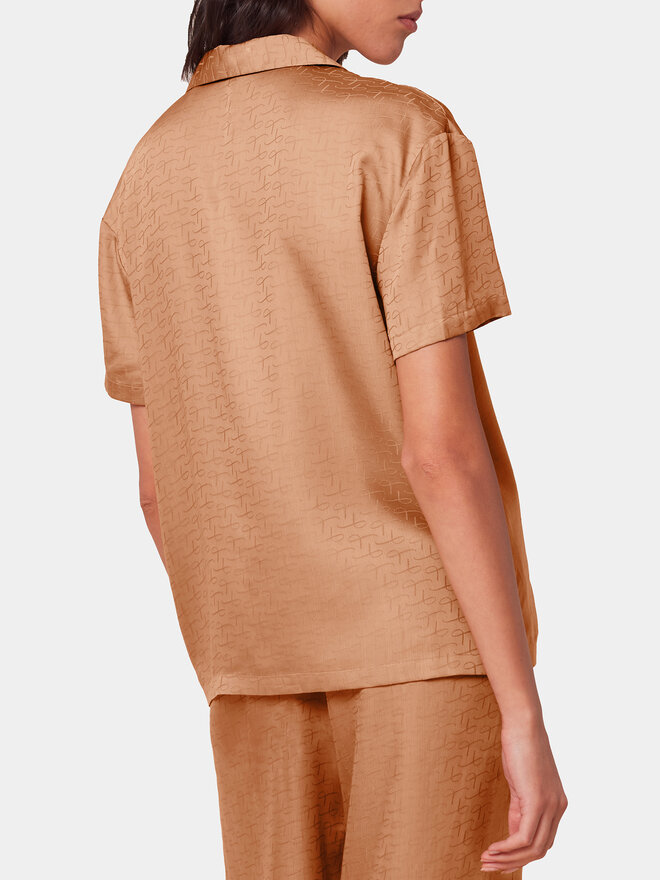 Triumph Triumph Pyjama-T-Shirt Silky Sensuality 10218320 Braun Relaxed Fit