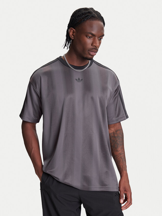 adidas adidas T-Shirt adicolor Jacquard JW5880 Grau Loose Fit