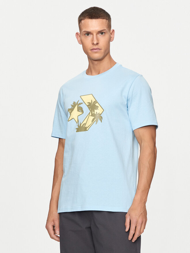 Converse Converse T-Shirt M Festival Star Chev Tee 10026417-A03 Blau Regular Fit