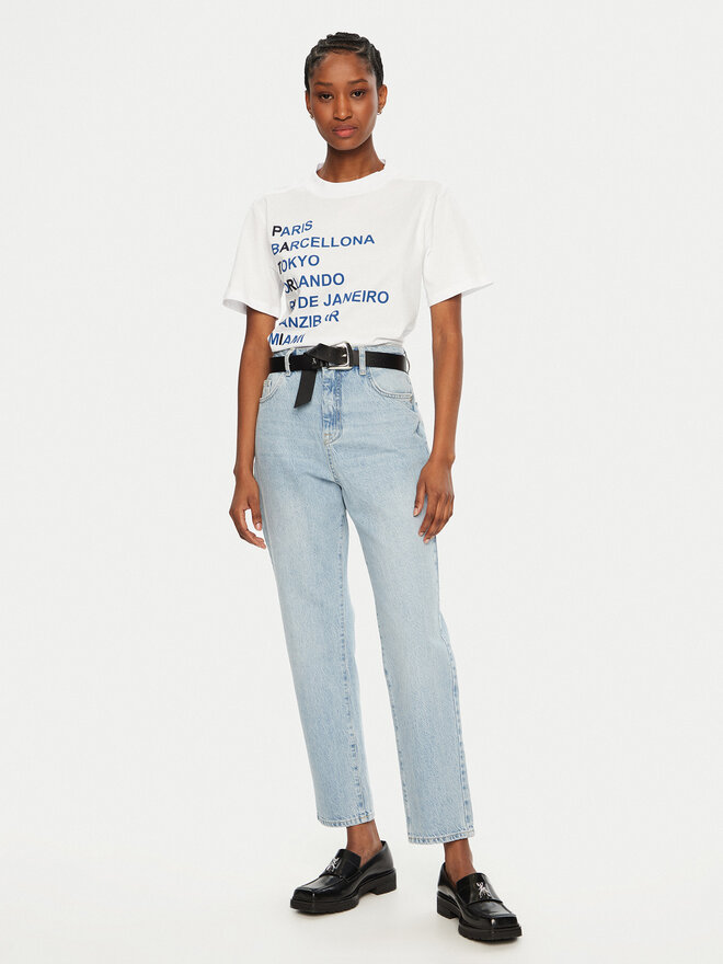 Patrizia Pepe Patrizia Pepe Camiseta 8M1687/J261-W103 Blanco Regular Fit