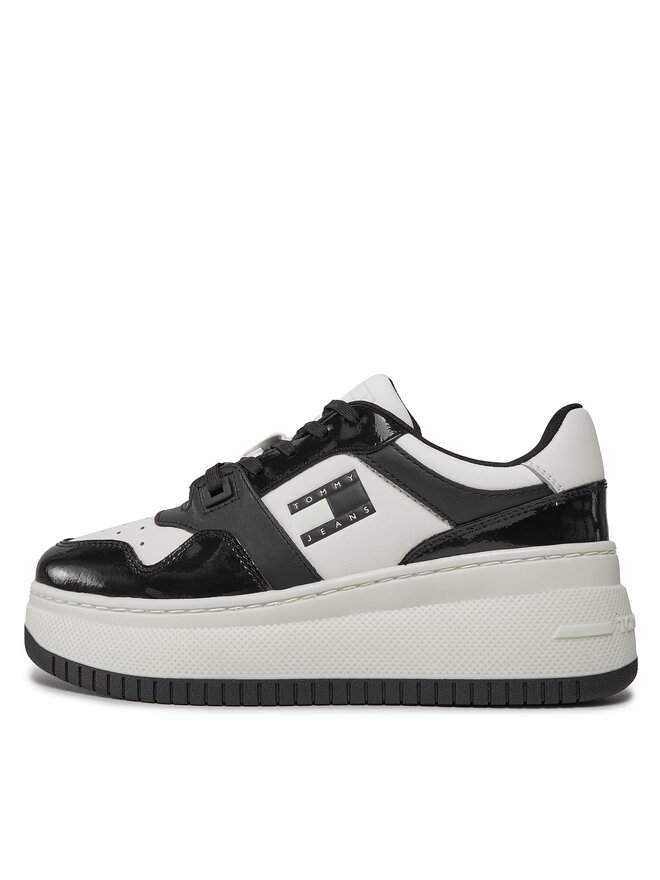 Tommy Jeans Снікерcи Tommy Jeans Tjw Retro Basket Flatform Patent EN0EN02523 Écru