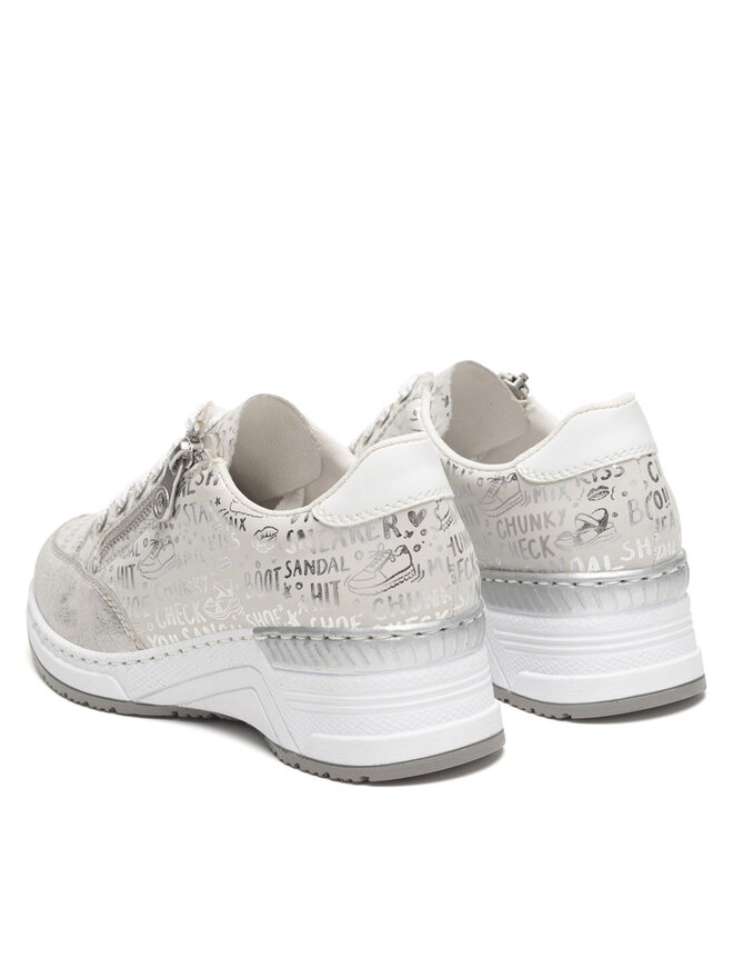 Rieker Pantofi Rieker N4316-90 Argintiu
