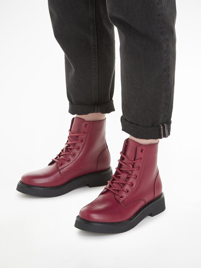 Tommy Jeans Aulinukai Tommy Jeans Tjw Lace Up Flat EN0EN02310 Vyšninė