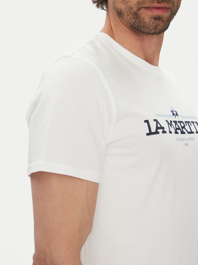 La Martina La Martina Футболка Aguer MAR304 JS206 Білий Regular Fit
