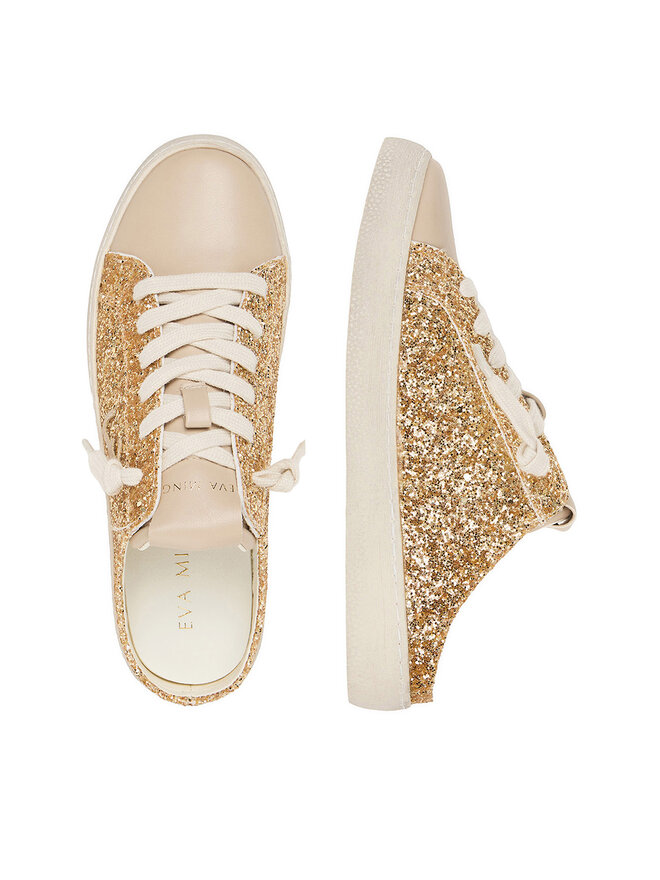 Eva Minge Pantoletten Eva Minge EO-ELLA-WSDR13670-2 Goldfarben