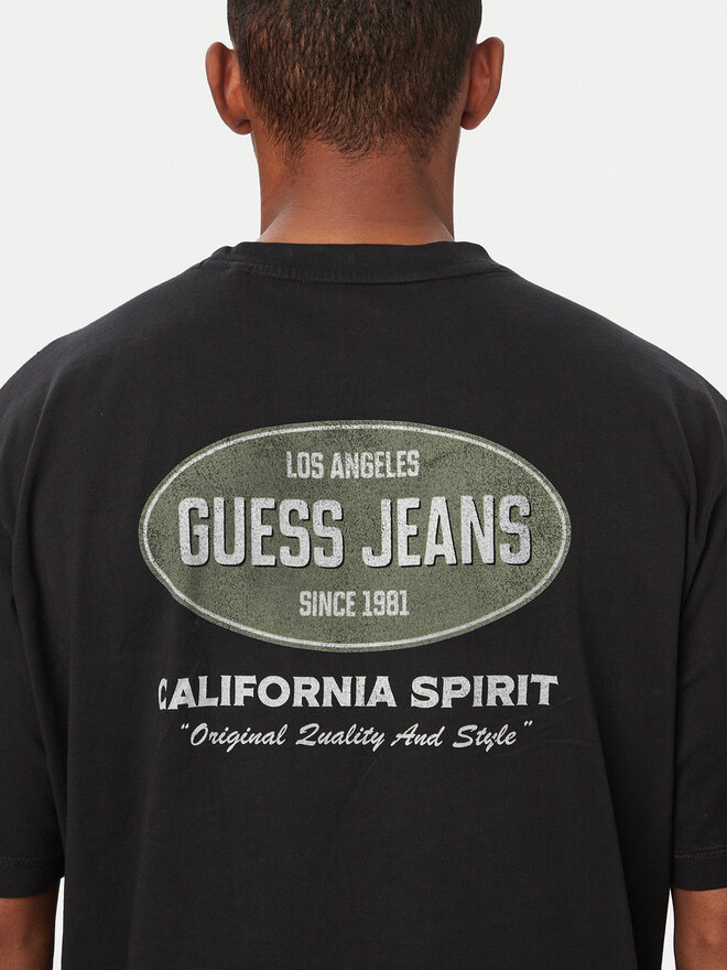 Guess Guess Футболка M6YI16 K3947 Чорний Regular Fit