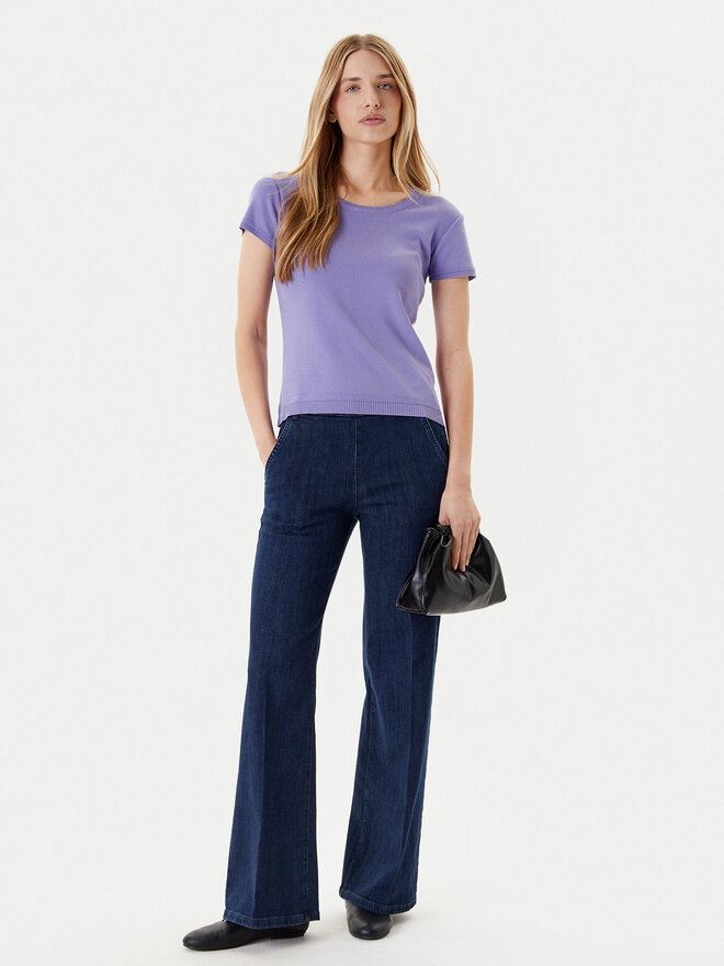 United Colors Of Benetton United Colors Of Benetton Marškinėliai 1091D1M10 Violetinė Regular Fit