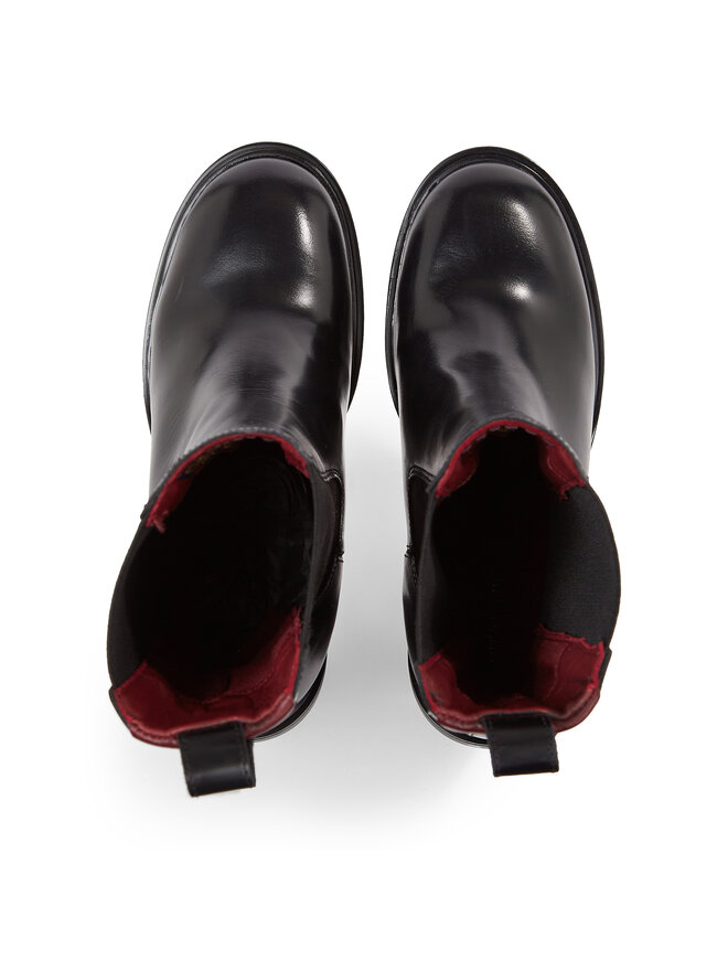 Tommy Hilfiger Боти Tommy Hilfiger Elevated Plateau Chelsea Bootie FW0FW07542 Черен