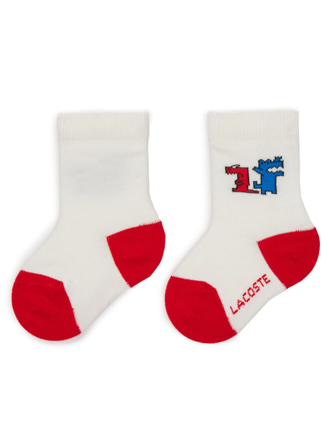 Lot de 3 paires de chaussettes hautes enfant Lacoste RA1378 Multicolore chaussures