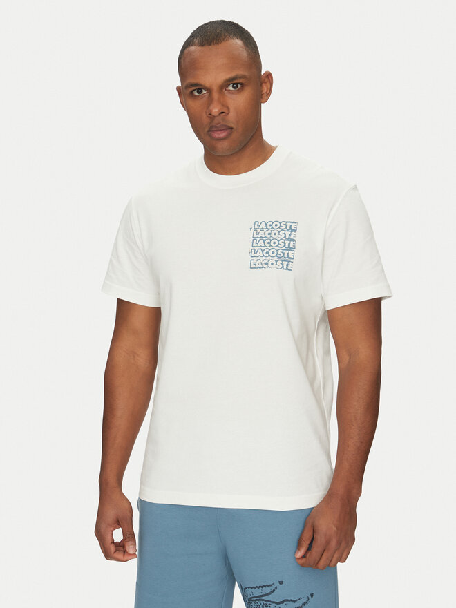 Lacoste Lacoste Marškinėliai TH0288 Écru Classic Fit