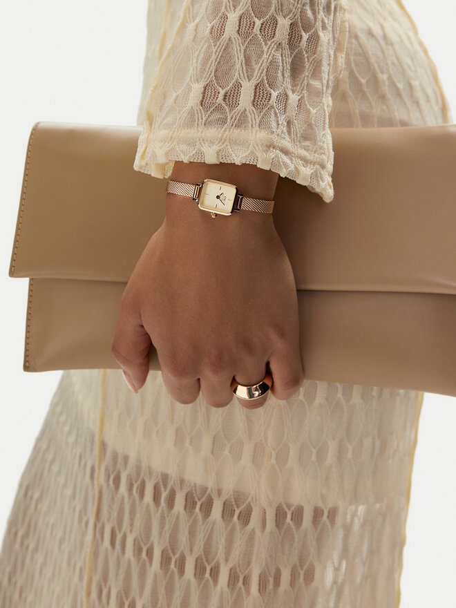 Daniel Wellington Hodinky Daniel Wellington Quadro Mini DW00100651 Zlatá