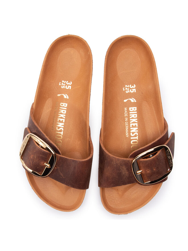 Birkenstock Klapki Birkenstock Madrid Big Buckle 1006525 Brązowy