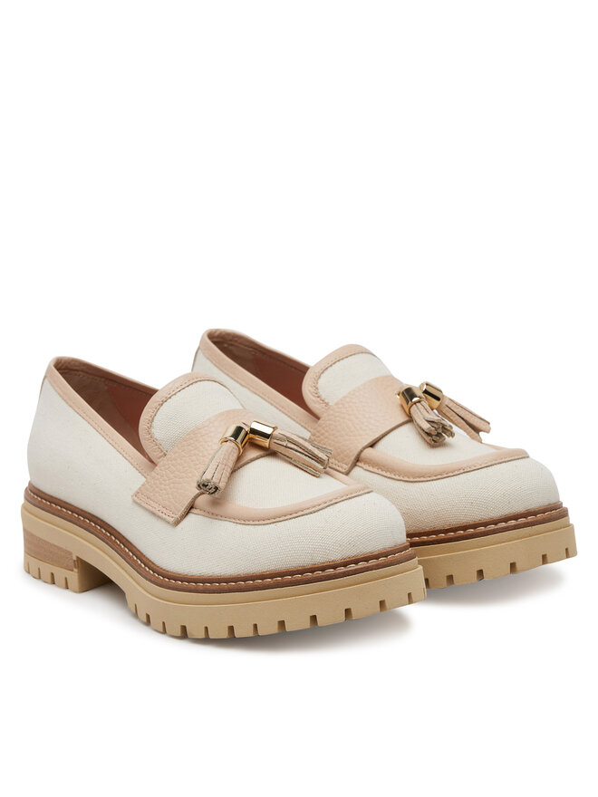 Pollini Loafersy Pollini SA10144G1MTO112A Écru