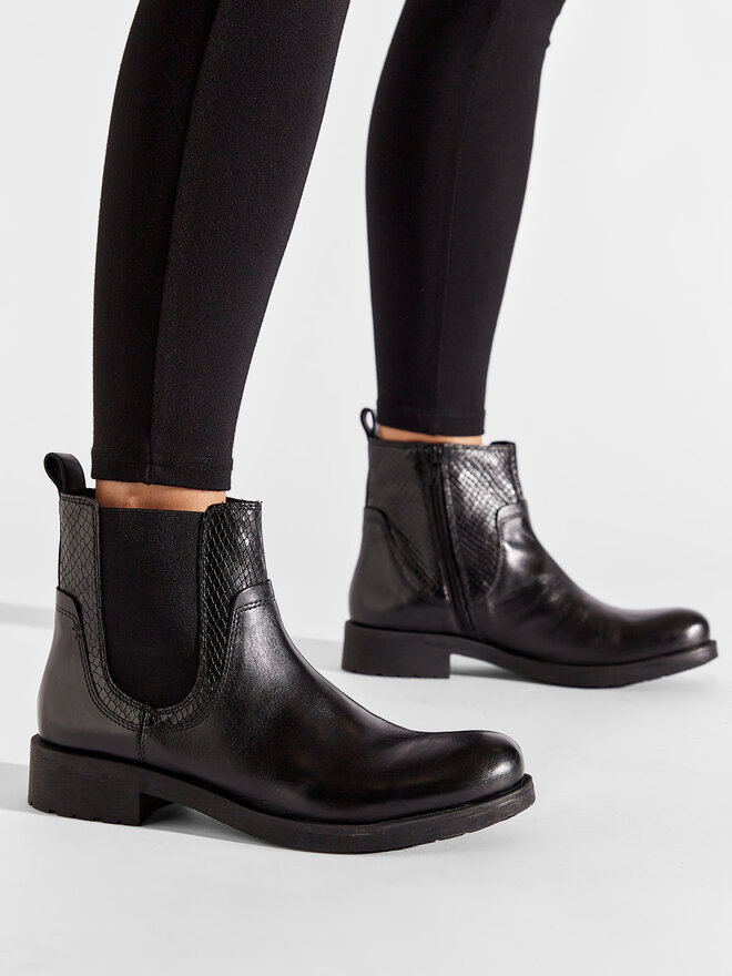 Bottines Geox D Rawelle A D166RA 0TU41 C9997 Noir chaussures