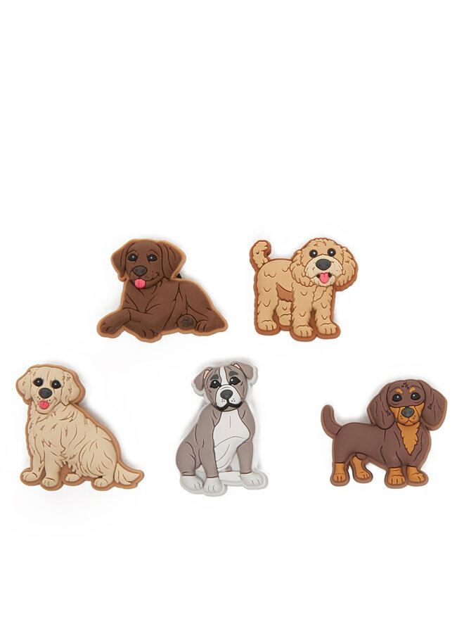 Crocs Cipő dekoráció Crocs DOGGIE DOODLE 5 PACK 10015106 Barna