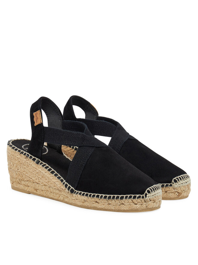 TONI PONS Julia Espadrilles Compensées Lin Femme – Rubans Cheville, Semelle Jute 7 Cm, 100% Vegan Style Catalan