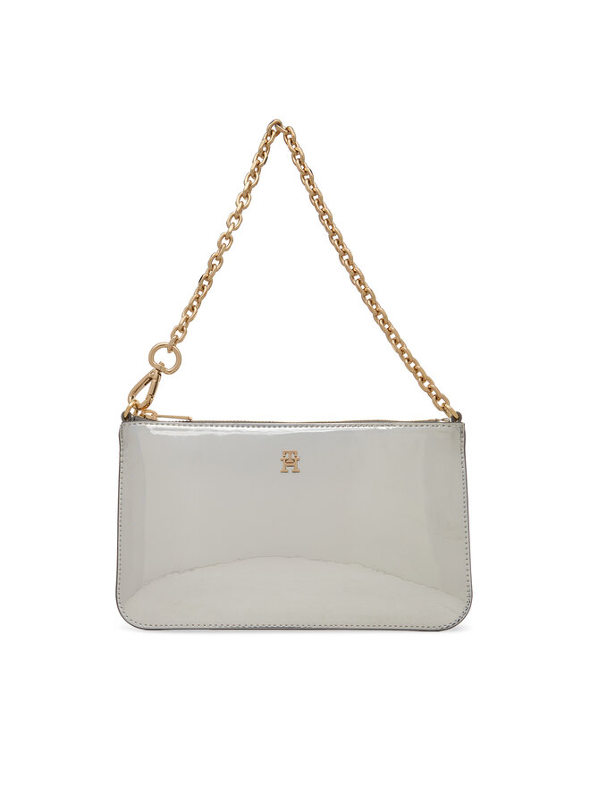Tommy Hilfiger Bolso Tommy Hilfiger Th Icon Chain Shoulder Pouch Met AW0AW18219 Plata