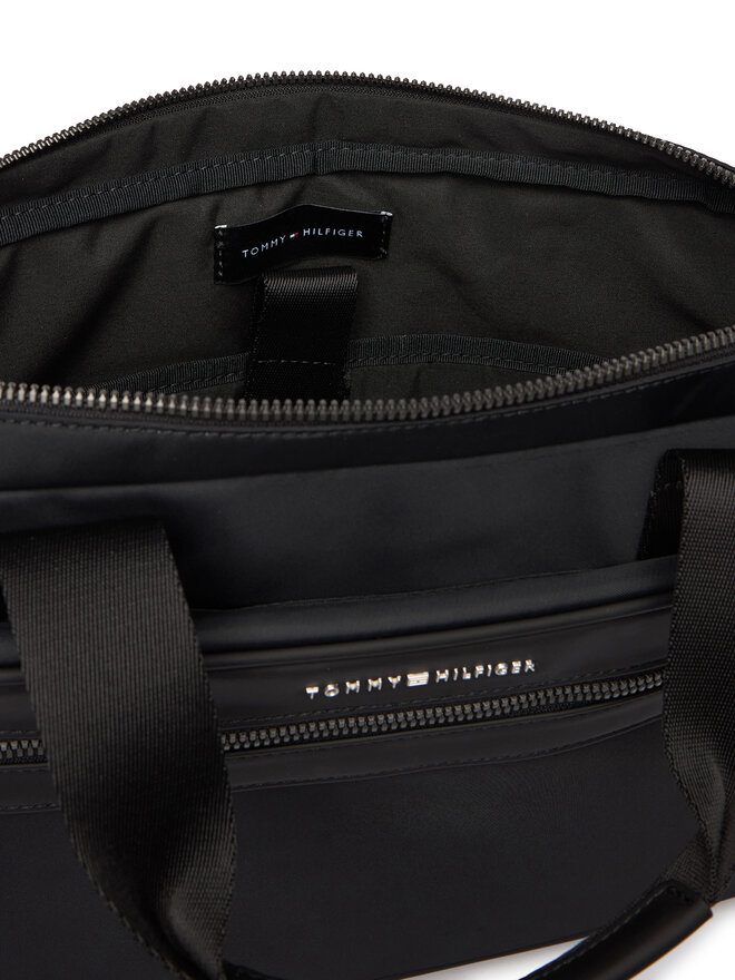 Tommy Hilfiger Laptoptasche Tommy Hilfiger Th Repreve Computer Bag AM0AM14149 Schwarz