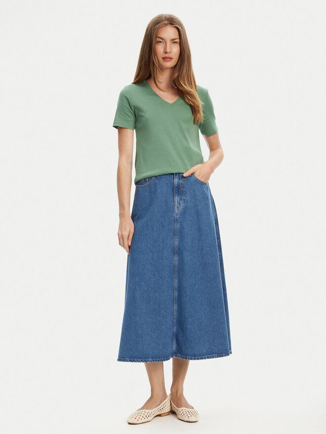 United Colors Of Benetton United Colors Of Benetton Marškinėliai 3GA2E4230 Žalia Regular Fit