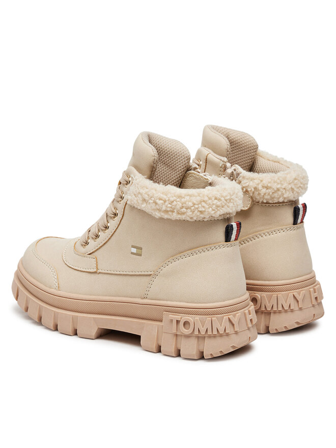 Tommy Hilfiger Bakancs Tommy Hilfiger Lace-Up Bootie T1A5-33597-1628 S Bézs