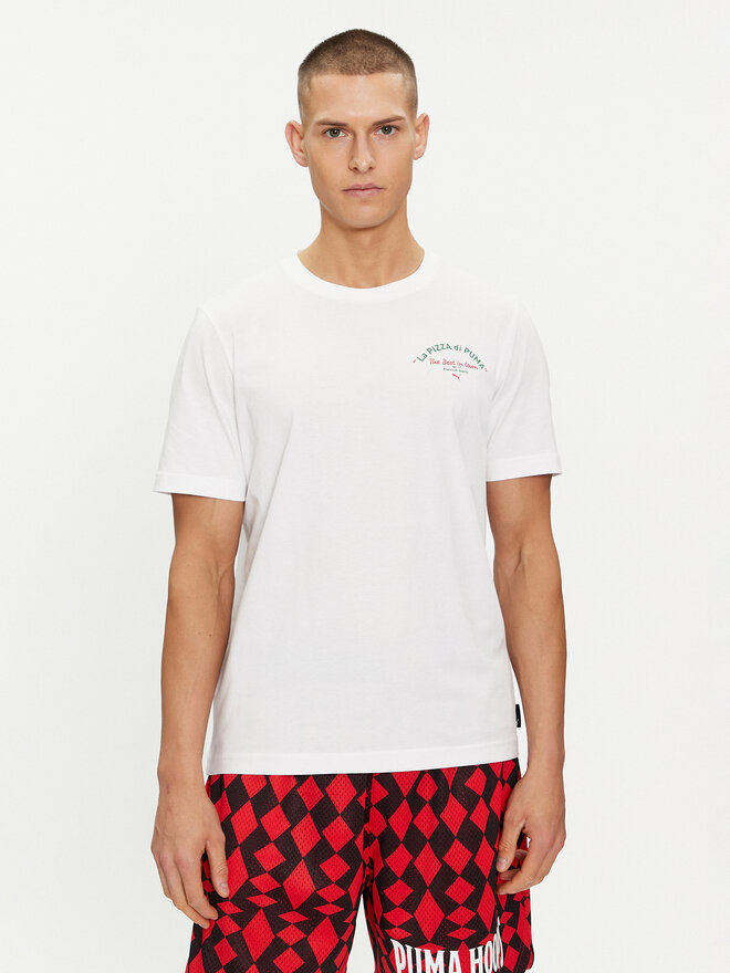 Puma Puma Camiseta Graphics Pizza 625415 Blanco Regular Fit