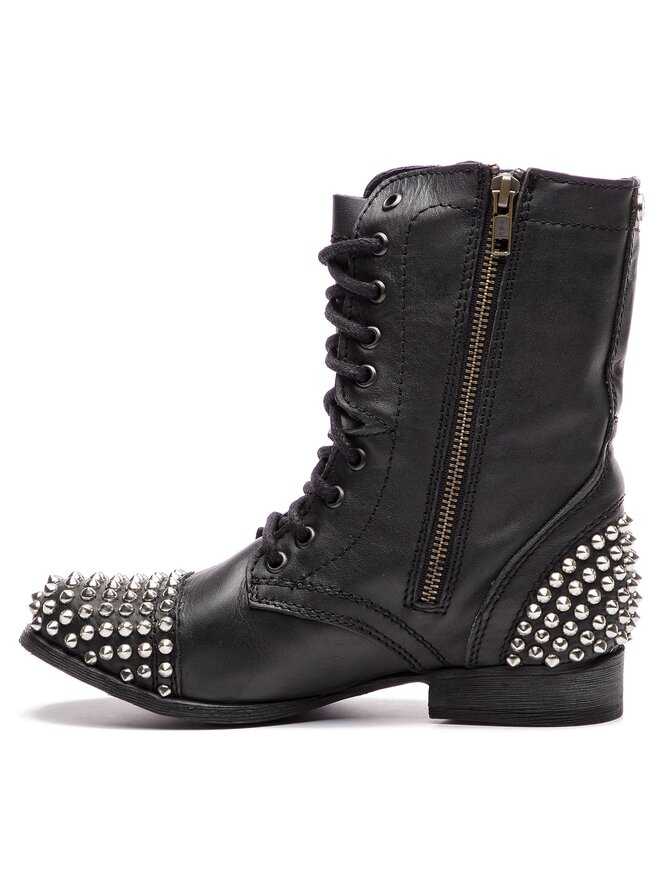 Steve Madden Schnürschuhe Steve Madden Tarney Biker Boot SM11000129-03001-017 Schwarz
