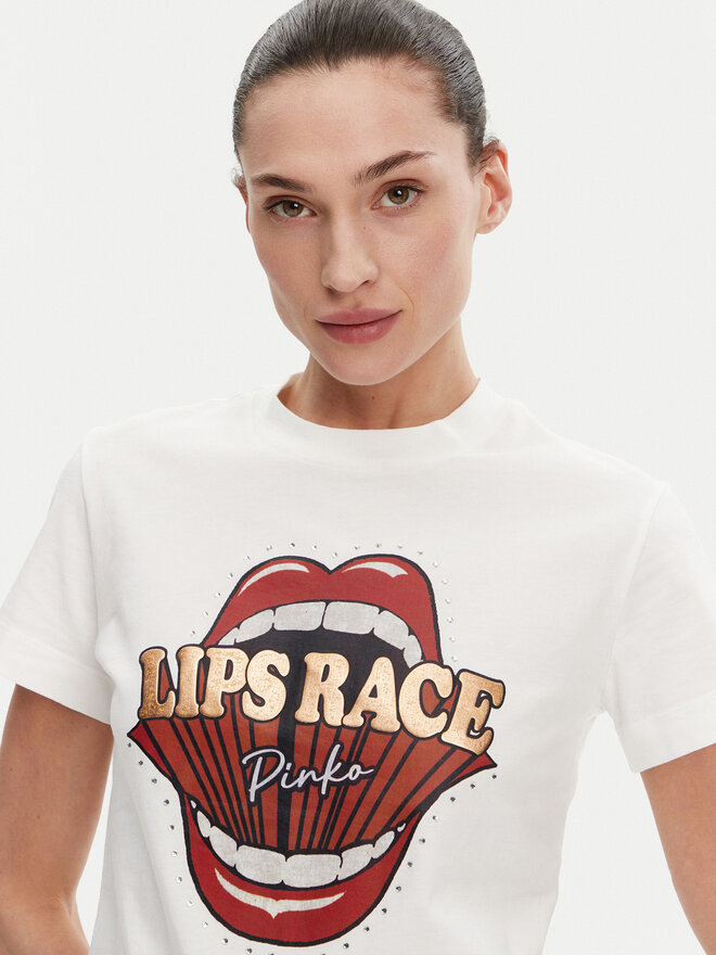 PINKO PINKO Marškinėliai Trapani 105050 A2D8 Balta Regular Fit