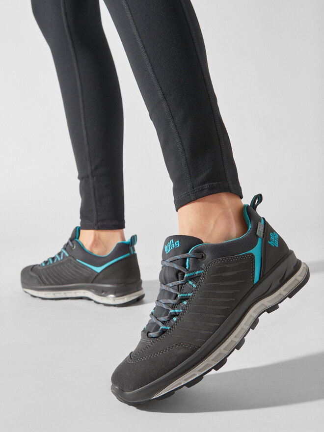 Chaussures De Randonnée Hanwag Blueridge Low Lady ES – Femme, Grises, En Daim, Neuves En Boîte