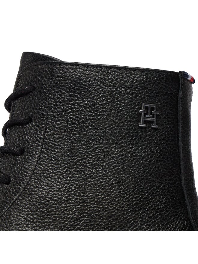 Tommy Hilfiger Čižmy Tommy Hilfiger Comfort Cleated Termo Lth Boot FM0FM04651 Čierna