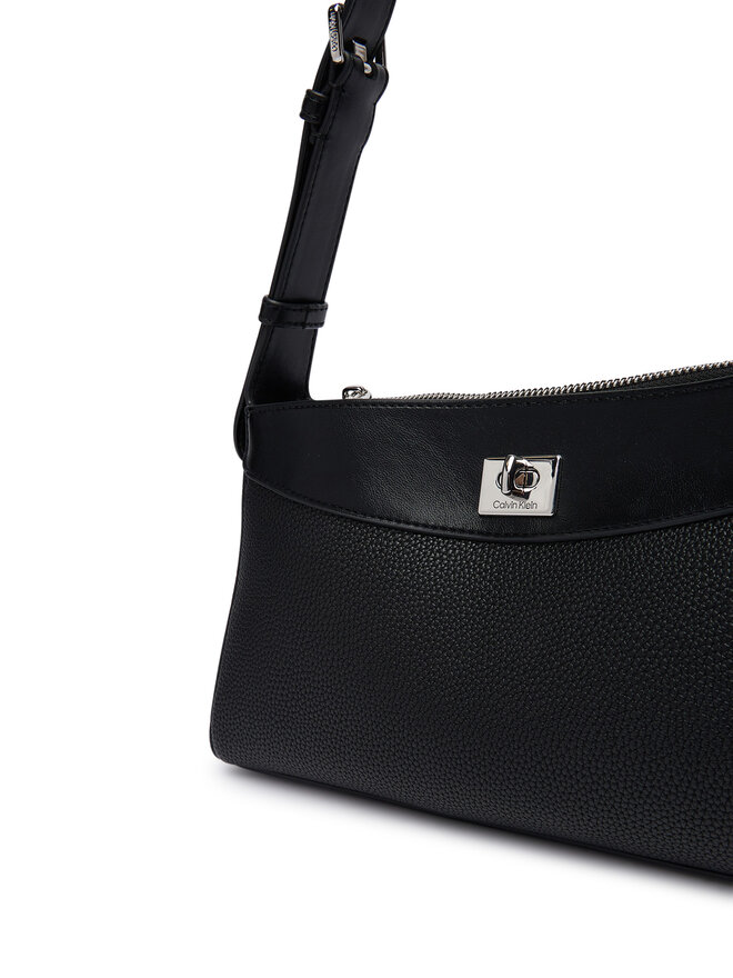 Calvin Klein Handtasche Calvin Klein Mix Media Shoulder Bag LV04F3886G Schwarz