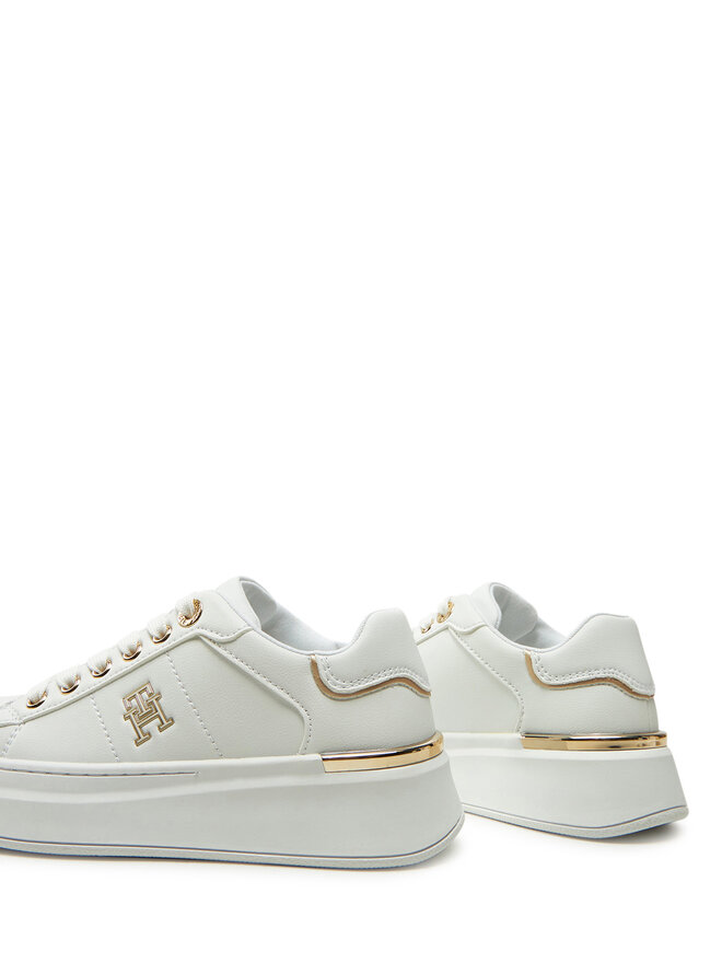 Tommy Hilfiger Snīkeri Tommy Hilfiger Low Cut Lace-Up Sneaker T3A9-33749-1355 M Balts