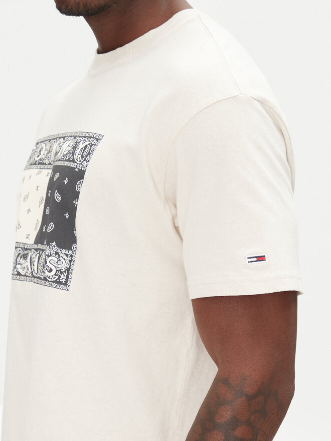 Tommy Jeans Tommy Jeans Camiseta Paisley Flag DM0DM20810 Beis Relaxed Fit