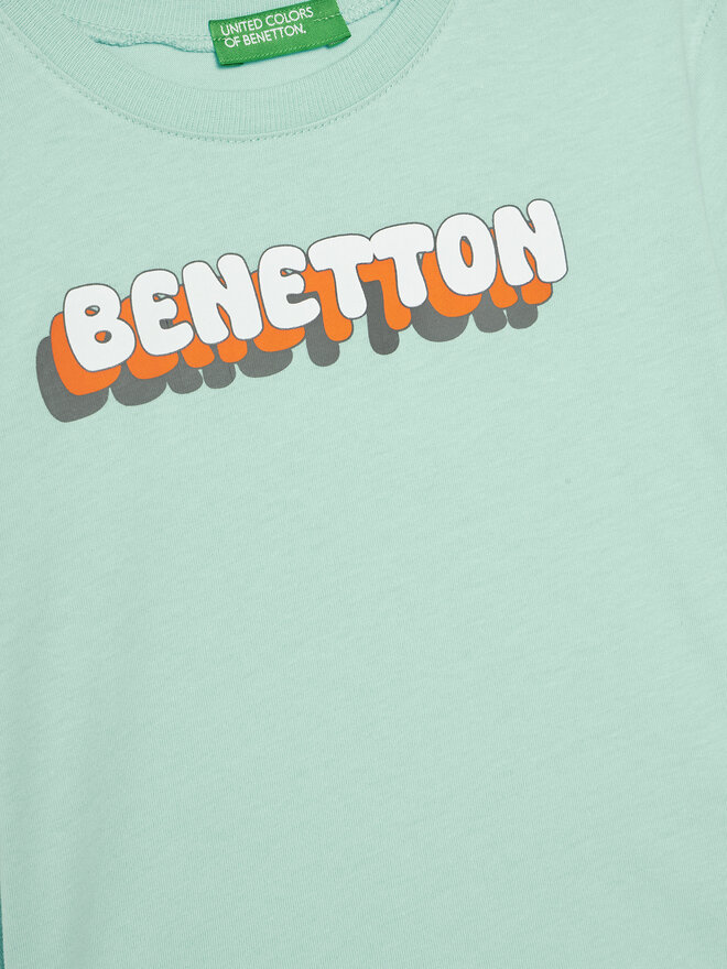United Colors Of Benetton United Colors Of Benetton Marškinėliai 3I1XG10HT Žalia Regular Fit