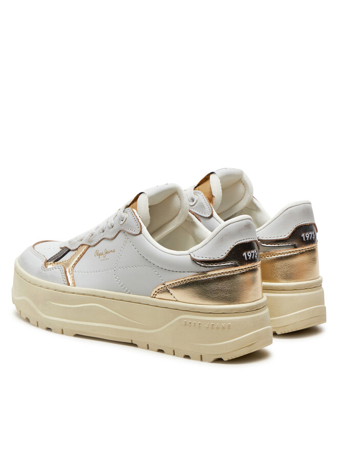 Pepe Jeans Sneakers Pepe Jeans Kore Club W PLS00021 Alb