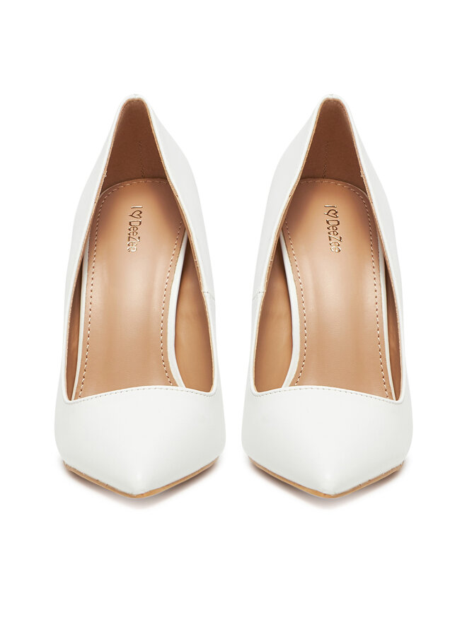 DeeZee Pantofi cu toc subțire DeeZee HT92831-41 Alb