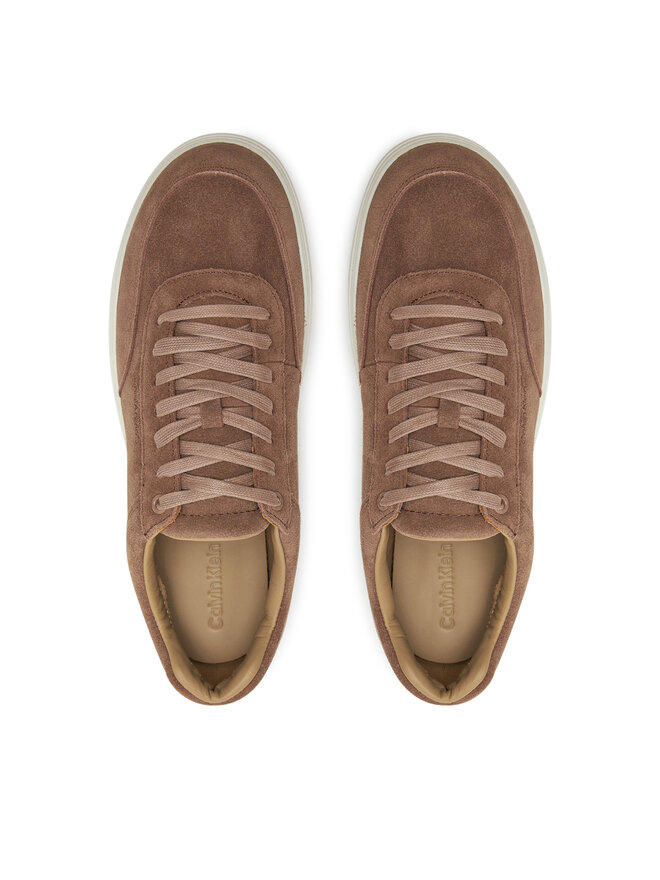 Calvin Klein Сникърси Calvin Klein Lace Up Suede HM0HM01792 Кафяв